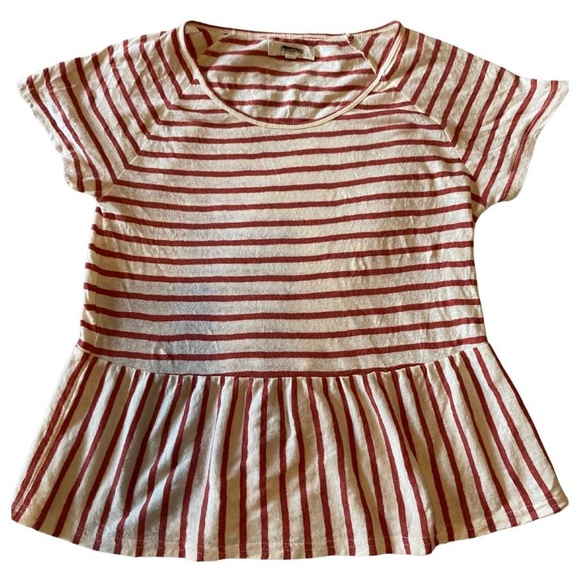 Madewell Striped Linen Cotton Blend Shirt Size XXS - Picture 1 of 9